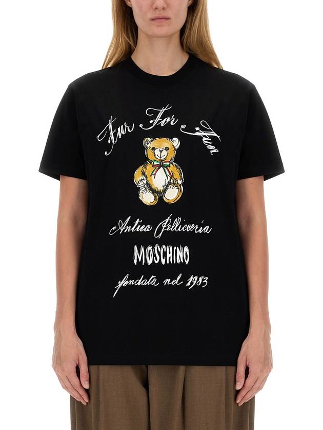 Short Sleeve TShirt Black - MOSCHINO - BALAAN 2