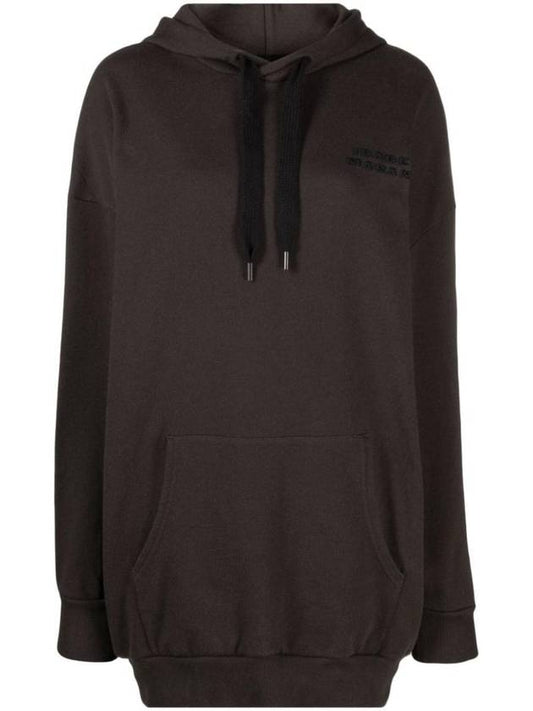 Solena Embroidered Logo Oversized Hoodie Faded Black - ISABEL MARANT - BALAAN 1