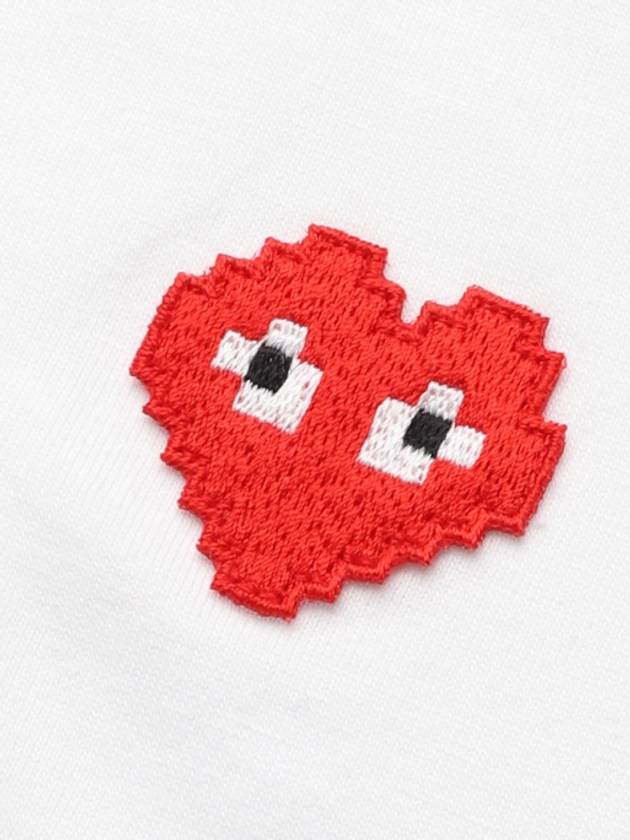 Pixel Red Heart Waffen Short Sleeve T Shirt - COMME DES GARCONS PLAY - BALAAN 4