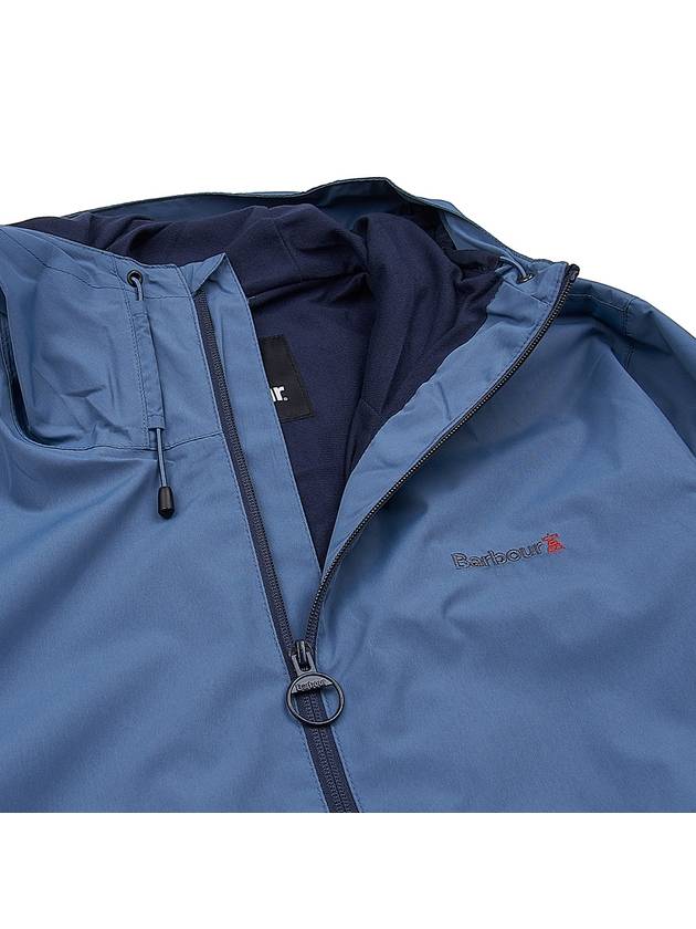 Logo Hiker Hooded Jacket Blue - BARBOUR - BALAAN 9