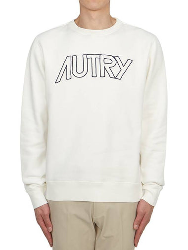 Men's brushed sweatshirt SWIM 408W WHITE - AUTRY - BALAAN 1