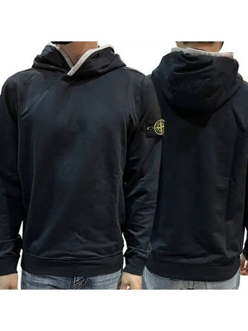 Wappen patch stretch cotton hoodie 17759248 1095843 - STONE ISLAND - BALAAN 1