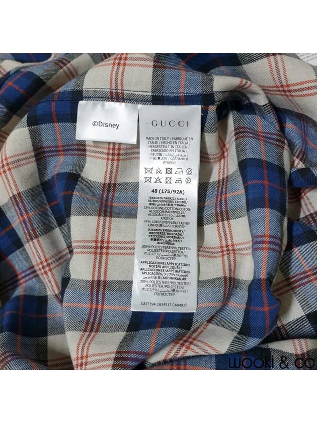 Donald Duck Check Long Sleeve Shirt - GUCCI - BALAAN 8