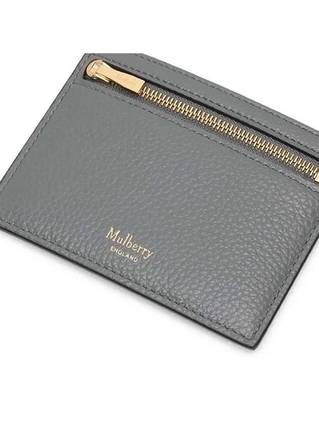 Classic Grain Leather Zipped Card Holder Charcoal - MULBERRY - BALAAN 4