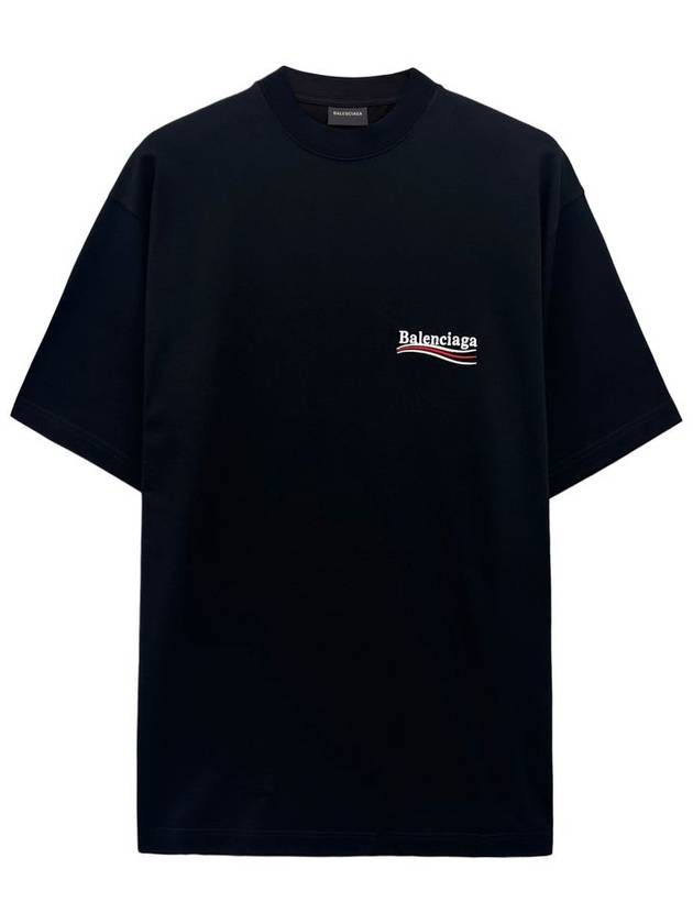 Political Campaign Large Fit Short Sleeve T-Shirt Black - BALENCIAGA - BALAAN 3