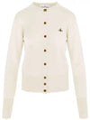 Bea Logo Cardigan Cream - VIVIENNE WESTWOOD - BALAAN 2