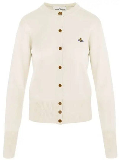 Bea Logo Cardigan Cream - VIVIENNE WESTWOOD - BALAAN 2