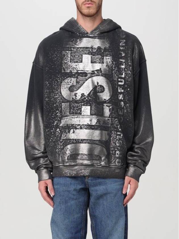 S Boxt Metallic Logo Hoodie Black - DIESEL - BALAAN 2