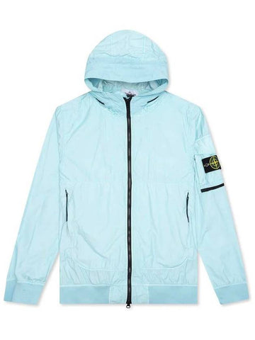 Men's Wappen Patch Naslan Watro Hooded Jacket Aqua - STONE ISLAND - BALAAN 1