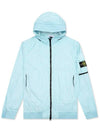 Men's Wappen Patch Naslan Watro Hooded Jacket Aqua - STONE ISLAND - BALAAN 1