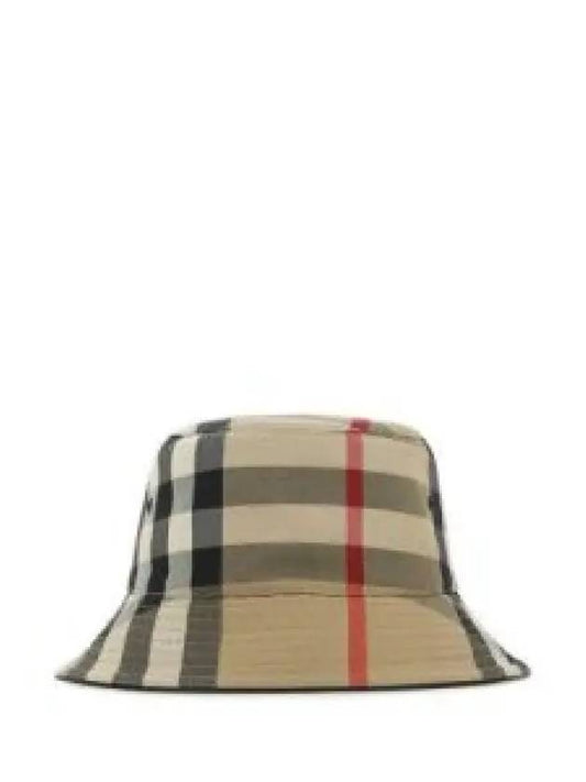 Check Pattern Cotton Bucket Hat Beige - BURBERRY - BALAAN 2