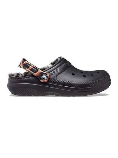 Sandals Classic Animal Fur Clog Black - CROCS - BALAAN 1