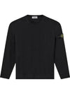 Men's Wappen Patch Crewneck Knit Sweatshirt Black - STONE ISLAND - BALAAN 5