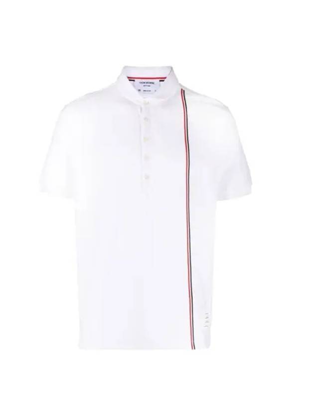 RWB Stripe Polo Shirt White - THOM BROWNE - BALAAN 2