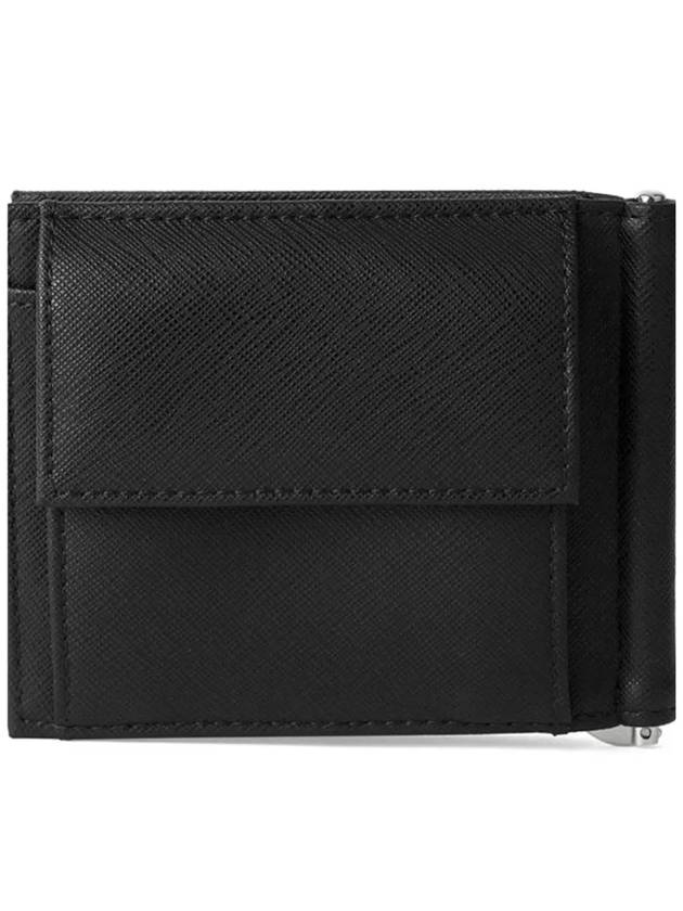 Leather Compact Card Wallet Black - EMPORIO ARMANI - BALAAN 4