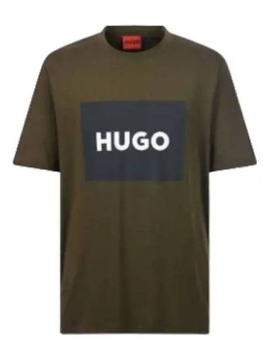 Box logo cotton regular fit t shirt short sleeve - HUGO BOSS - BALAAN 1