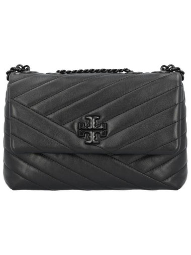 Kira chevron powder leather cross bag black - TORY BURCH - BALAAN 1