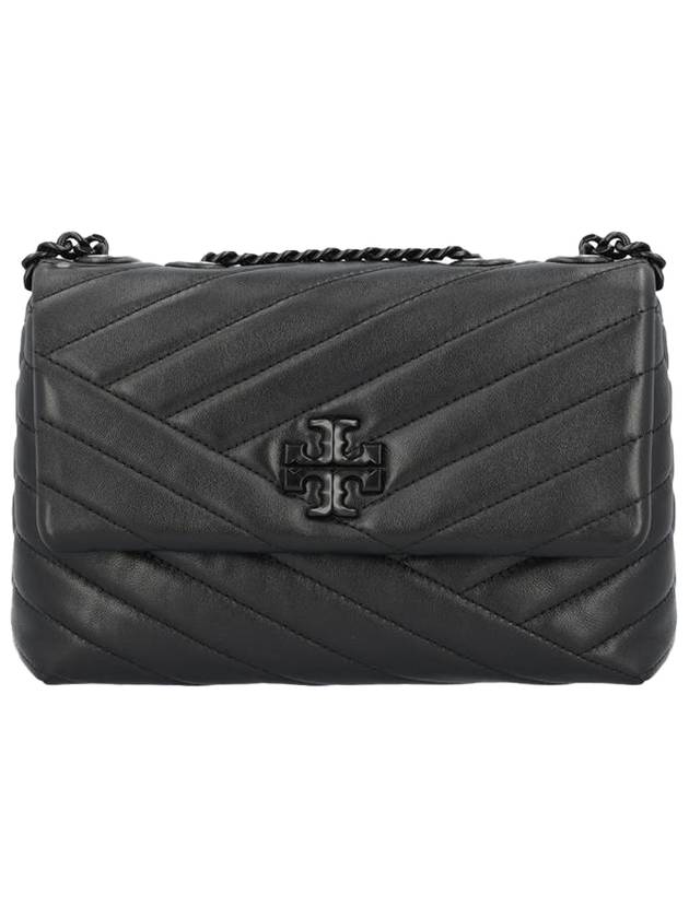 Kira chevron powder leather cross bag black - TORY BURCH - BALAAN 1