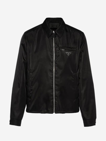 Re-Nylon Zip Up Gabardine Blouson Jacket Black - PRADA - BALAAN 2