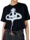 Spray ORB Classic Short Sleeve T-Shirt Black - VIVIENNE WESTWOOD - BALAAN 6