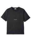 Rive Gauche Short Sleeve T-Shirt Black - SAINT LAURENT - BALAAN 2