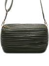 Large Pleated Nappa Bracelet Pouch Bag Dark Khaki Green - LOEWE - BALAAN 3