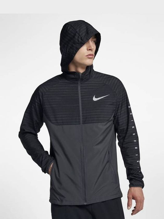 Essential Sportswear Scotch Hooded Jacket Black - NIKE - BALAAN 2