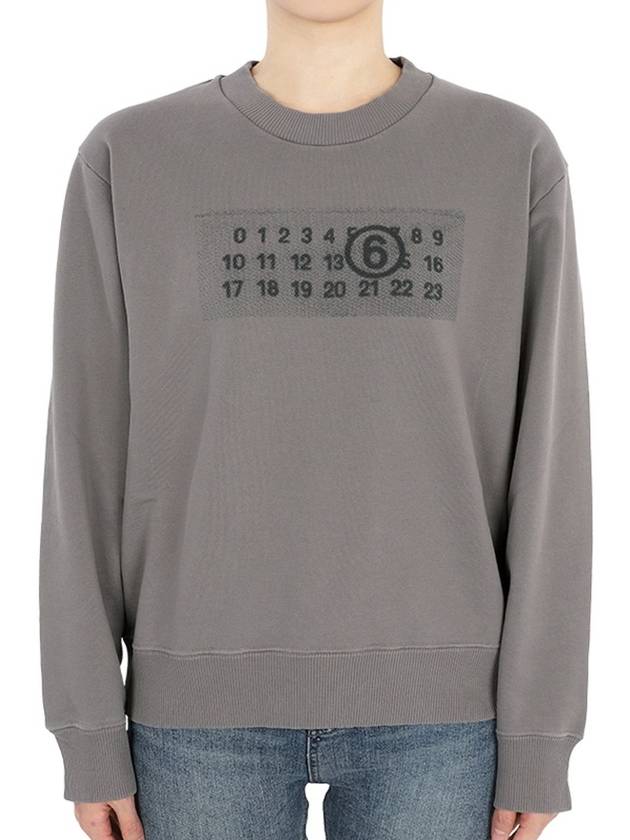 Number Logo Print Cotton Sweatshirt Grey - MAISON MARGIELA - BALAAN 3