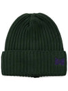 23FW green logo wool beanie NS064 GREEN - NEEDLES - BALAAN 3