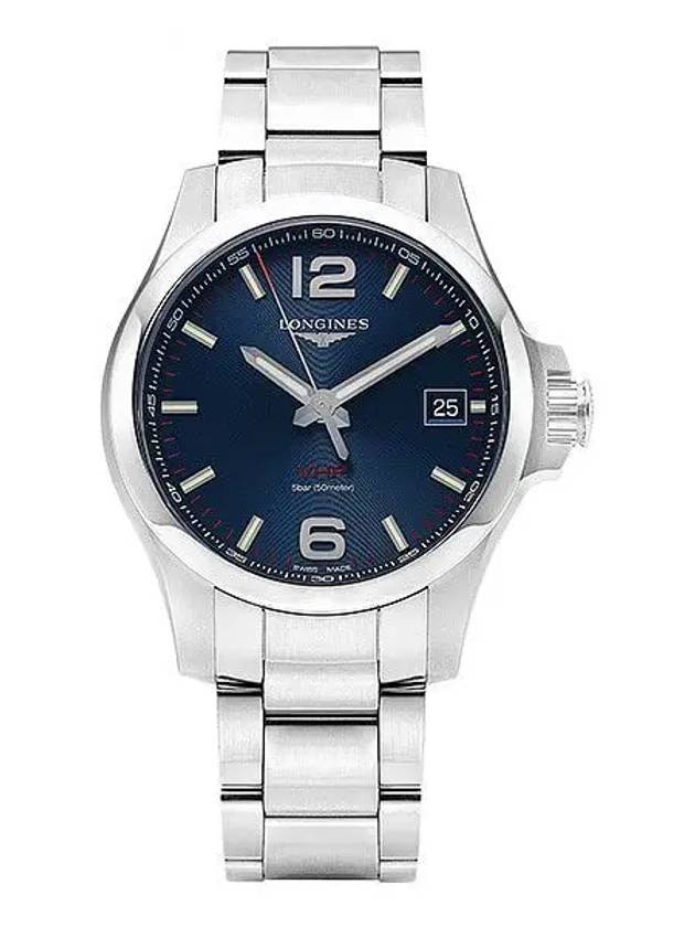 Men's Conquest Steel Watch Blue - LONGINES - BALAAN 2