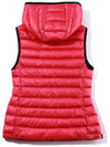 Glico Pocket Logo Patch Vest Padding Pink - MONCLER - BALAAN.