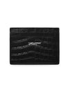 Classic Logo Crocodile Card Wallet Black - SAINT LAURENT - BALAAN 2