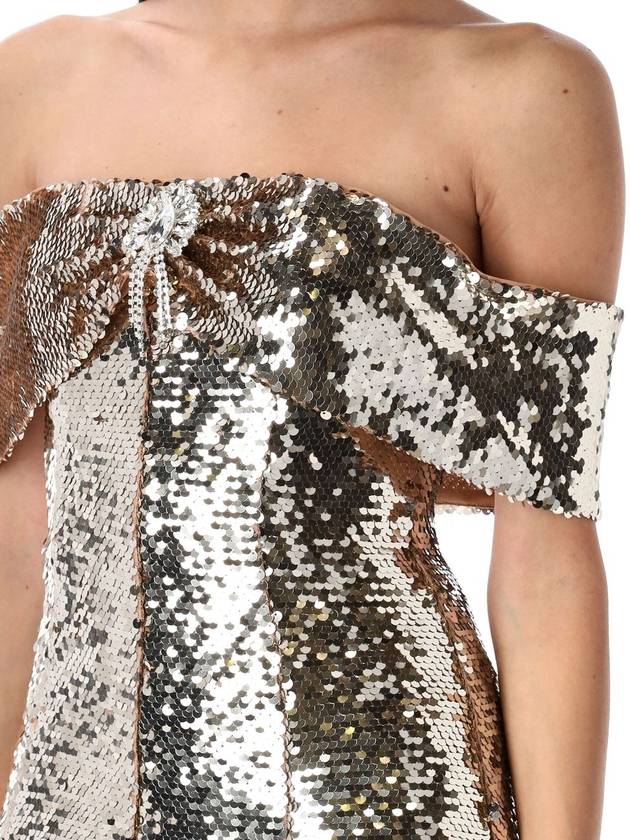 SEQUIN GOLD MINI DRESS - SELF PORTRAIT - BALAAN 3