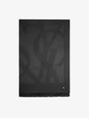 Cassandra Monogram Wool Jacquard Scarf Black - SAINT LAURENT - BALAAN 3