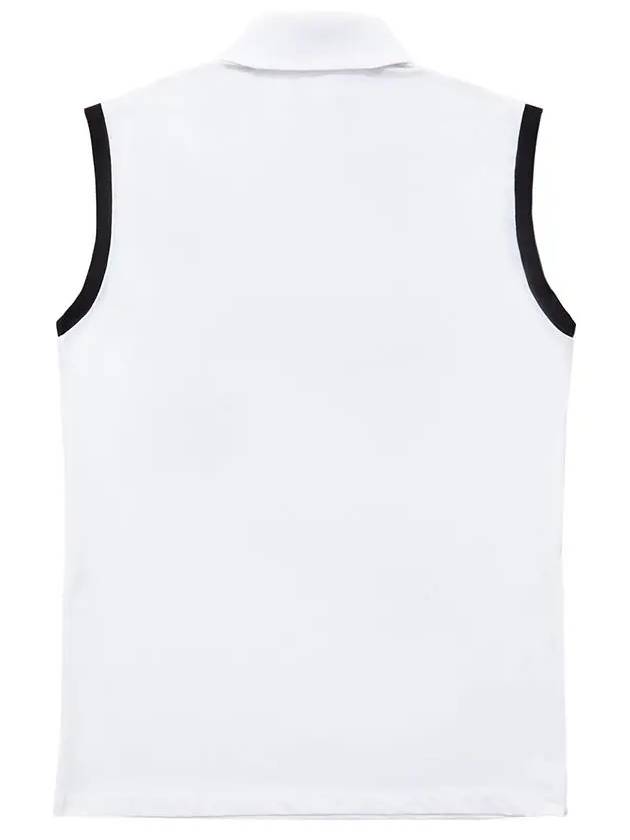 Golf Wear Mesh Tape Collar Sleeveless Golf T-shirt WB21SUWT02WH White - WHITEBALL - BALAAN 4