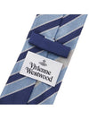 Embroidered Logo Silk Tie Blue - VIVIENNE WESTWOOD - BALAAN 9