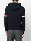 Cotton Milano Armband Zip Up Hoodie Navy - THOM BROWNE - BALAAN 5