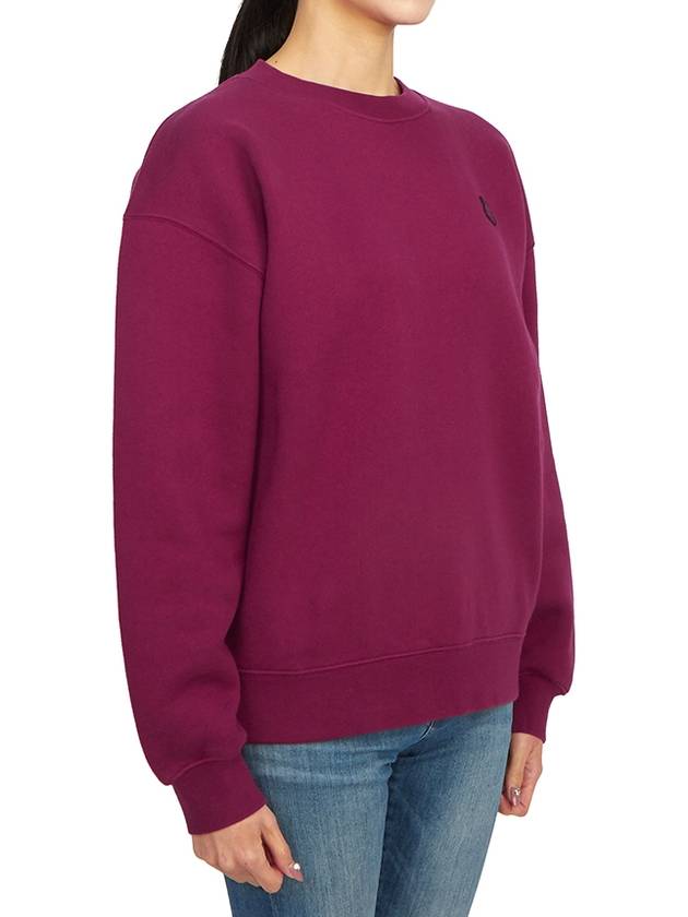 Women's Bold Fox Head Patch Comfort Sweatshirt Purple - MAISON KITSUNE - BALAAN 4