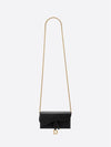 Long Saddle Chain Goatskin Shoulder Bag Black - DIOR - BALAAN 5