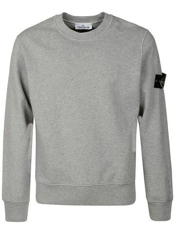 Wappen Patch Crew Neck Sweatshirt Grey - STONE ISLAND - BALAAN 1