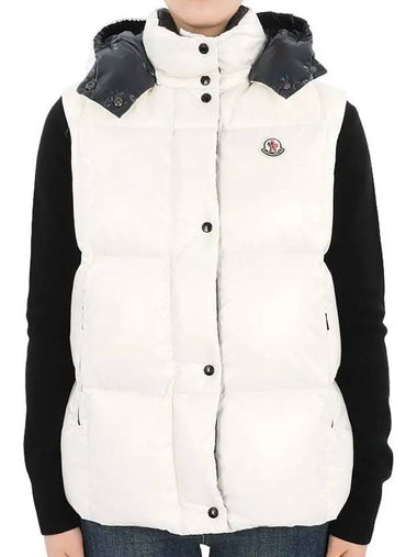 Kids LUZULE Hooded Padded Vest Ivory 1A00027 68950 034 12 14A Adults can be worn - MONCLER - BALAAN 1