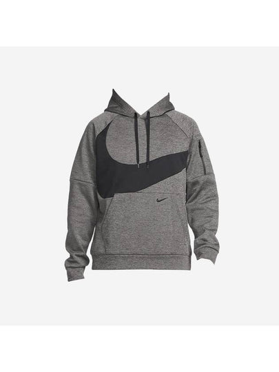 Men's Therma-Fit Pullover Fitness Hoodie Grey - NIKE - BALAAN 2