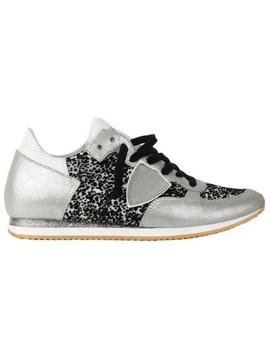 Tropez Height Insole Leather Low Top Sneakers Silver Black - PHILIPPE MODEL - BALAAN 1