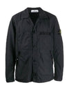 Seersucker Over Long Sleeve Shirt Jacket Black - STONE ISLAND - BALAAN 1