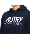 Women's brushed hoodie HOIW 409B BLUE - AUTRY - BALAAN 6