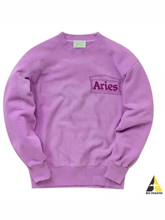 Aries temple logo sweatshirt light purple FTAR22200 - ARIES - BALAAN 1