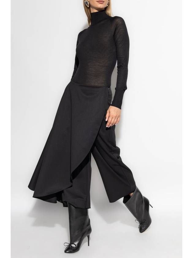 Azmitrical Skirt Wide Pants Black - ALAIA - BALAAN 3