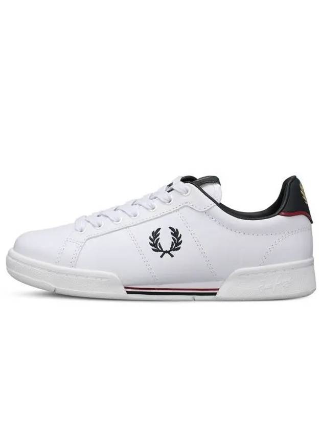 Logo Leather Low Top Sneakers White - FRED PERRY - BALAAN 2