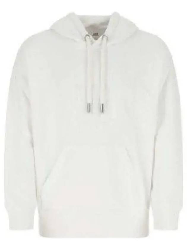 Men's Paris Logo Print Hoodie White - AMI - BALAAN 2