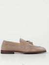 Tassel Detail Suede Loafers Beige - BRUNELLO CUCINELLI - BALAAN 3